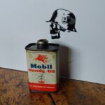 Mobil Handy Oil Öl Dose Klein Pegasus