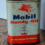 Mobil Handy Oil Öl Dose Klein Pegasus – Bild 7