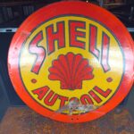 Shell Aeroshell Emailschild Muschel doppelseitig