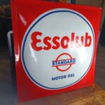 Essolub Stamdard Motor Oil Emailschild Gewölbt – Bild 2