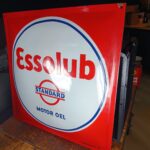 Essolub Stamdard Motor Oil Emailschild Gewölbt – Bild 3