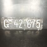 Altes KFZ Kennzeichen Nummernschild Schwarz Österreich