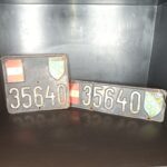 alte Nummernschild KFZ Kennzeichen Schwarz Österreich 1945-1947