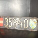 alte Nummernschild KFZ Kennzeichen Schwarz Österreich 1945-1947 – Bild 3