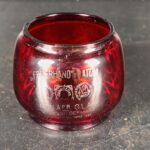 Ersatzglas Glas Rot Feuerhand Atom 75 Petroleumlampe