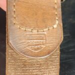 Wehrmacht Heeres Koppelschloss mit Lederzunge H. Aurich Dresden 1942 entnazifiziert – Bild 4