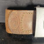 Wehrmacht Heeres Koppelschloss mit Lederzunge Hersteller J. Feix Gablonz entnazifiziert – Bild 4