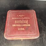 Medaille im Etui Land und forstwirtschaftliche Ausstellung Oberhollabrunn1896