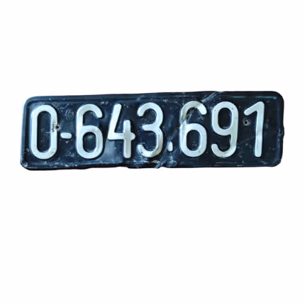 Auto Nummernschild / Kennzeichen Oberösterreich (Austria),schwarz