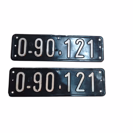 Motorrad Nummernschild Kennzeichen Zwei Stk. Oberösterreich Schwarz