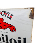 Mobiloil Gargoyle Emailschild Mobil Oil Porzellan Emaileschild Schild – Bild 7