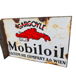 Mobiloil Gargoyle Emailschild Mobil Oil Porzellan Emaileschild Schild – Bild 7