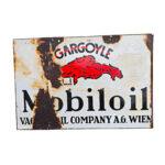 Mobiloil Gargoyle Emailschild Mobil Oil Porzellan Emaileschild Schild – Bild 8