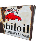 Mobiloil Gargoyle Emailschild Mobil Oil Porzellan Emaileschild Schild – Bild 9