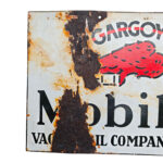 Mobiloil Gargoyle Emailschild Mobil Oil Porzellan Emaileschild Schild – Bild 12