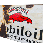 Mobiloil Gargoyle Emailschild Mobil Oil Porzellan Emaileschild Schild – Bild 15