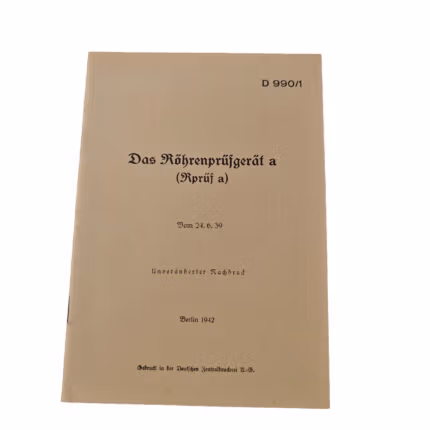 Das Röhrenprüfgerät a Rprüf a
