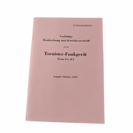 Beschreibung Tornister Funkgerät Torn. Fu. d2