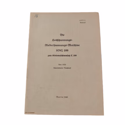 Die Hochspannungs Niederspannungs Maschine zum Kleinmaschienensatz C 100