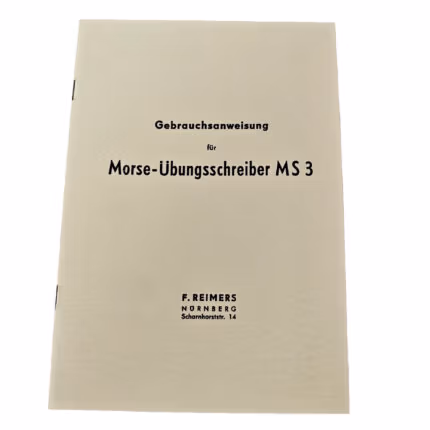 Gebrauchsanweisung Morse Übungsschreiber MS 3