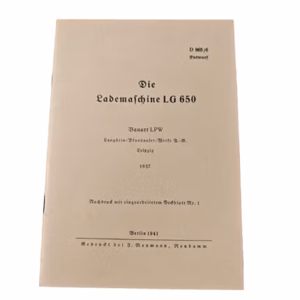 Die Lademaschine LG 650 Bauart LPW