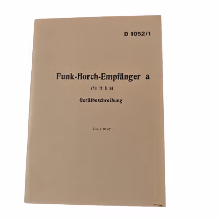 Funk Horch Empfänger b Fu. H. E. a