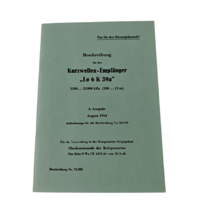 Kurzwellen Empfänger Lo 6 K 39a