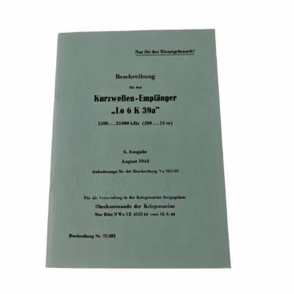 Kurzwellen Empfänger Lo 6 K 39a