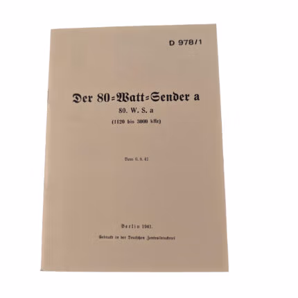 Der 80 Watt Sender a 80 W. S. a