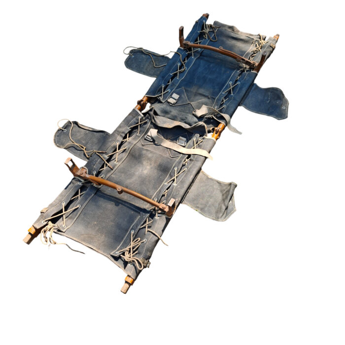 Feldtrage Krankentrage Sanitätstrage Wehrmacht Luftwaffen Blauer Stoff Sanitäter – Bild 11