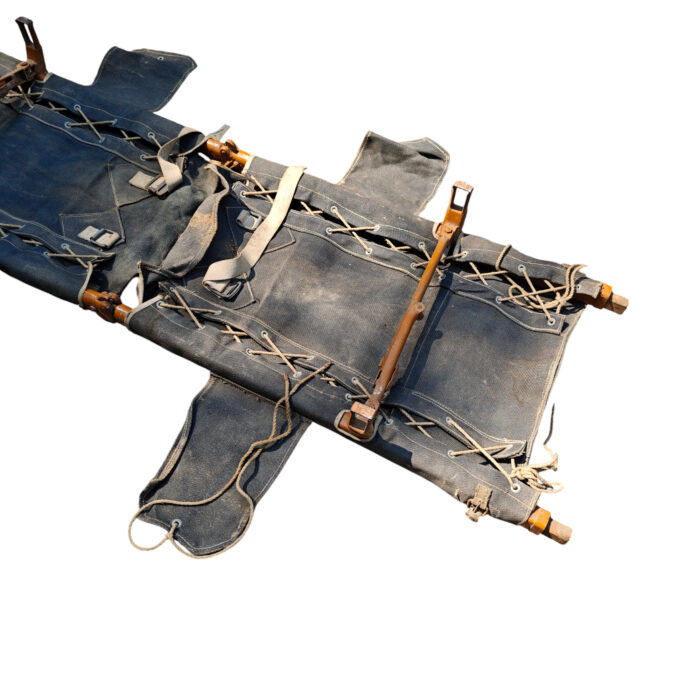 Feldtrage Krankentrage Sanitätstrage Wehrmacht Luftwaffen Blauer Stoff Sanitäter – Bild 13