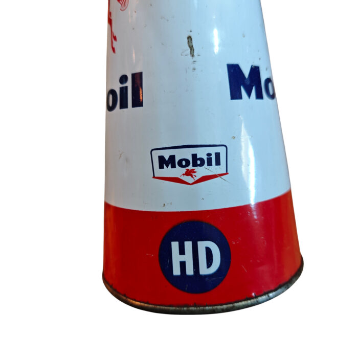Alte Öldose Mobiloil HD Motoröl Pegasus Tankstelle Ölkanne – Bild 9