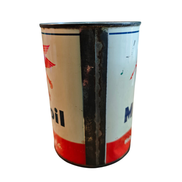 Alte Öldose Mobiloil HD Motoröl Pegasus Tankstelle Ölkanne Oil Tin Can Gas Service – Bild 3