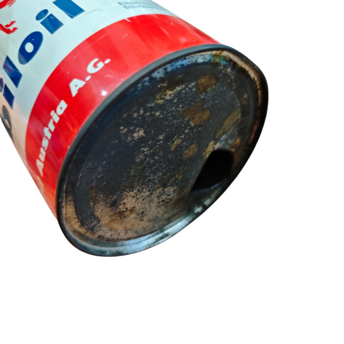 Alte Öldose Mobiloil HD Motoröl Pegasus Tankstelle Ölkanne Oil Tin Can Gas Service – Bild 6