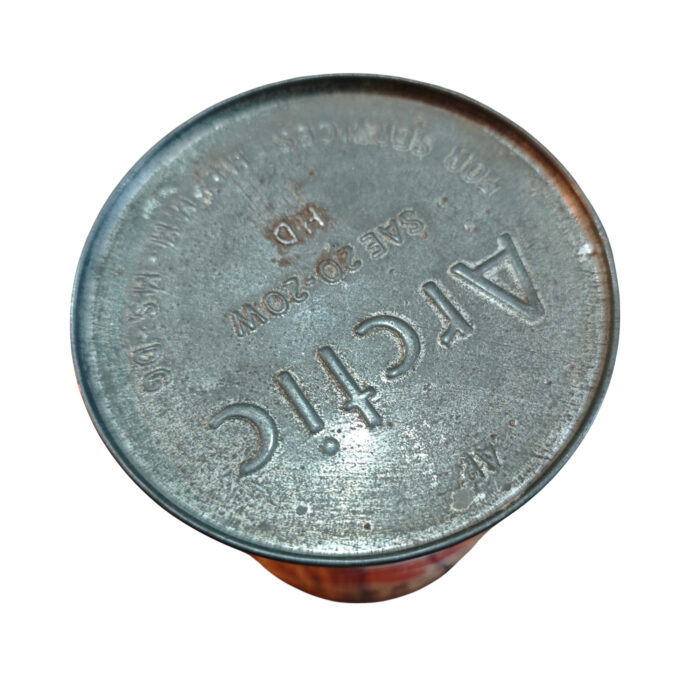 Alte Öldose Mobiloil HD Motoröl Pegasus Tankstelle Ölkanne Oil Tin Can Gas – Bild 2