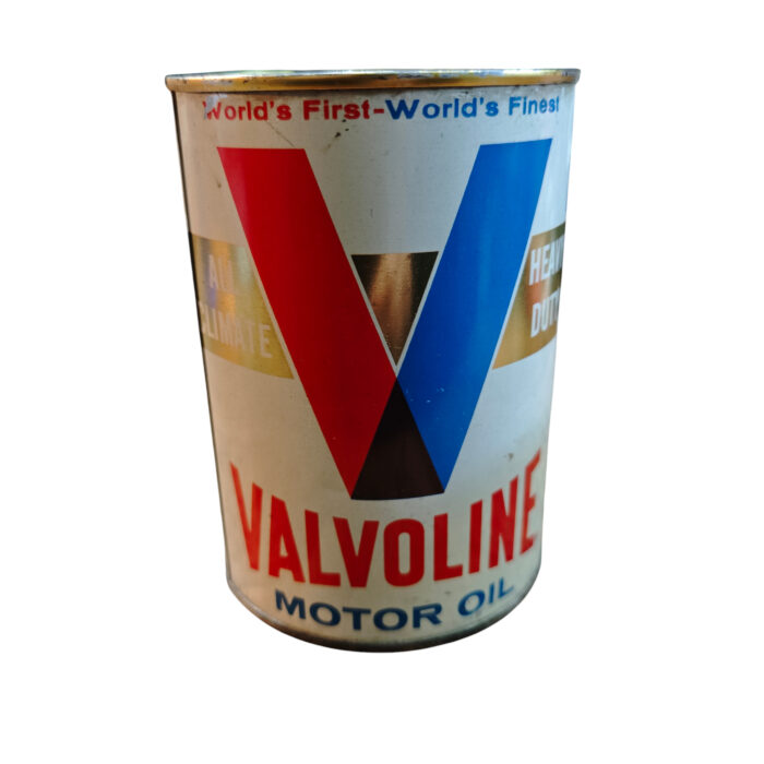 Alte Öldose VALVOLINE Motoröl Tankstelle Ölkanne Oil Tin Can Gas Service – Bild 1