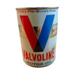 Alte Öldose VALVOLINE Motoröl Tankstelle Ölkanne Oil Tin Can Gas Service – Bild 4