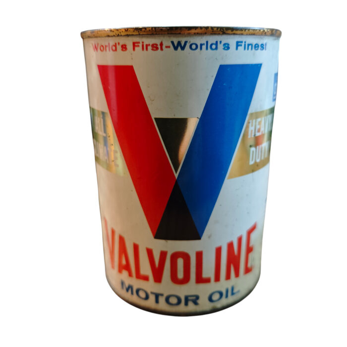 Alte Öldose VALVOLINE Motoröl Tankstelle Ölkanne Oil Tin Can Gas Service – Bild 7
