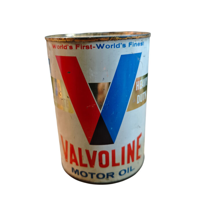 Alte Öldose VALVOLINE Motoröl Tankstelle Ölkanne Oil Tin Can Gas Service – Bild 10
