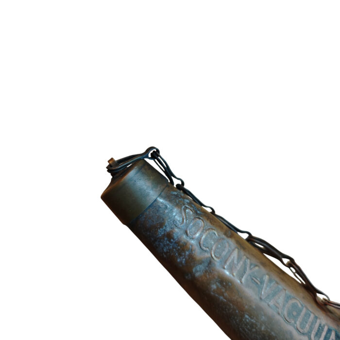 Alte Öldose GARGOYLE Mobiloil Glasflasche Ausgießer Motoröl Tankstelle Ölkanne Oil Tin Can Gas Service – Bild 8