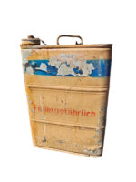 Wehrmacht Kraftstoff Behälter 20 l Sandfarben Feuergefährlich 1944 WH WK2 WW2