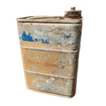 Wehrmacht Kraftstoff Behälter 3 l Sandfarben Feuergefährlich 1944 WH WK2 WW2