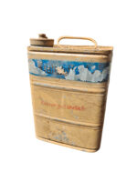 Wehrmacht Kraftstoff Behälter 3 l Sandfarben Feuergefährlich 1944 WH WK2 WW2